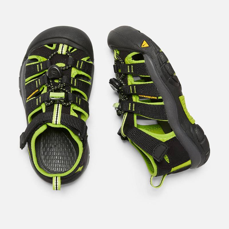 Keen Newport H2 Trekkingsandalen Kinder DE-90831 Black/Lime Green - Keen Kinderschuhe Schwarz / Lime